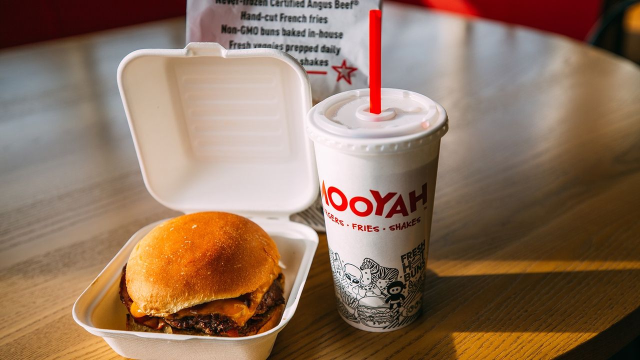 MOOYAH burger and drink